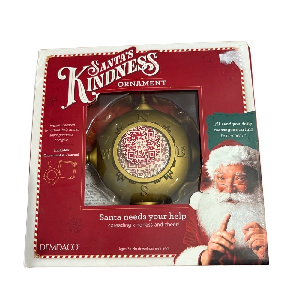 Demdaco Santa's Kindness Ornament NEW Sends Messages & Videos